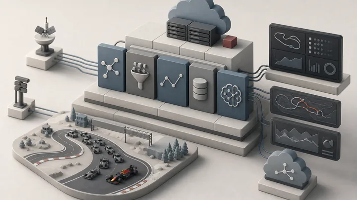 Иллюстрация AI Хроники: Oracle описала AI-систему для анализа гонки Red Bull Max vs 100